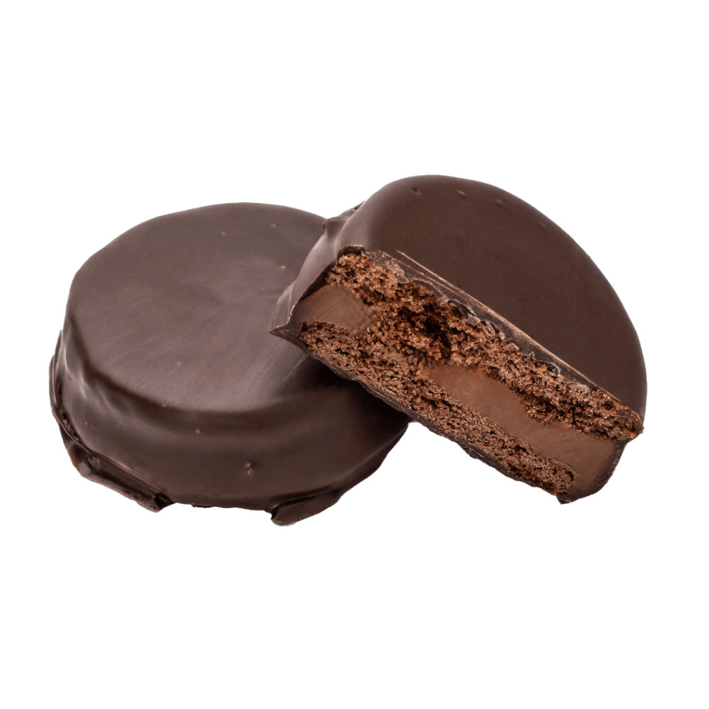 2 alfajores marplatenses de Nutella - Santo Pastel